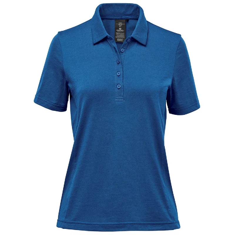 Women's Elegant Evening Outfit Stormtech Women's Classic Blue Settebello Short Sleeve Polo