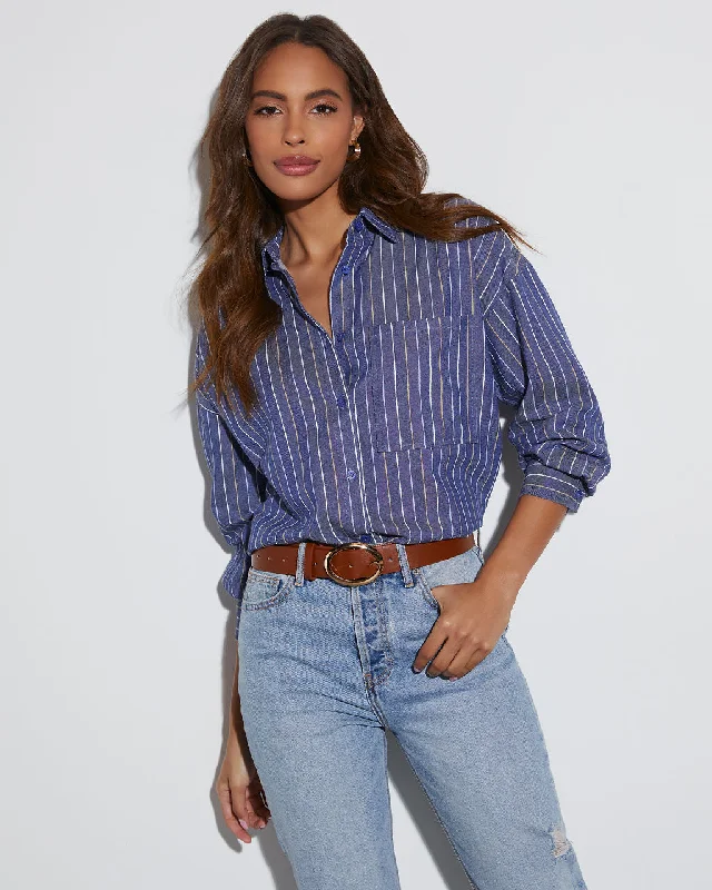 Sale Clearance Wilson Striped Button Down Top