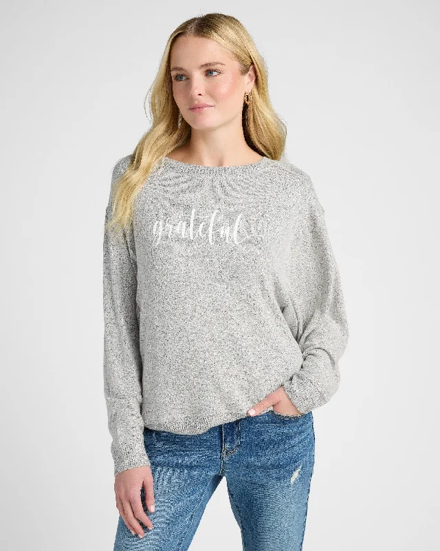 Women's Transitional Apparel Shoreline Hacci Holiday Graphic Crew