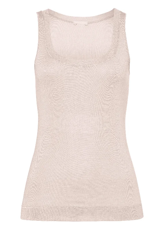 Flash Sale Event Silk/Cashmere Silk And Cashmere Scoop Neck Tank Top | Vanilla 71653-1203