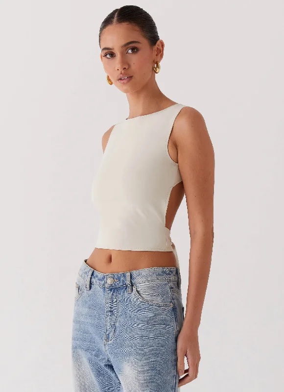 Women's Comfortable Garments Saskie Crop Top - Ivory