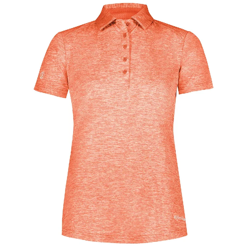 Elegant Women's Evening Garments Holloway Women's Orange Heather Electrify Coolcore Polo