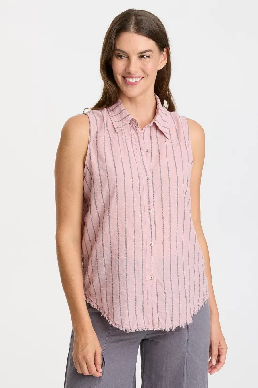 Trendy Women's Fashion Striped Otto Top