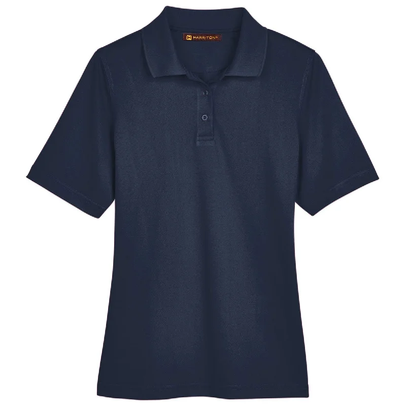 Luxury Fashion Harriton Women's Dark Navy Advantage Snag Protection Plus Polo