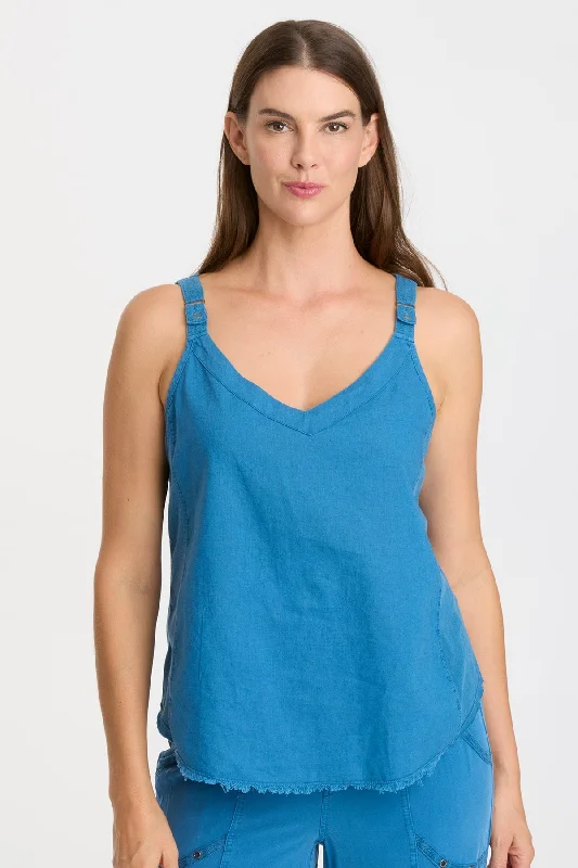 Contemporary Women's Clothing Linen Theroux Tank