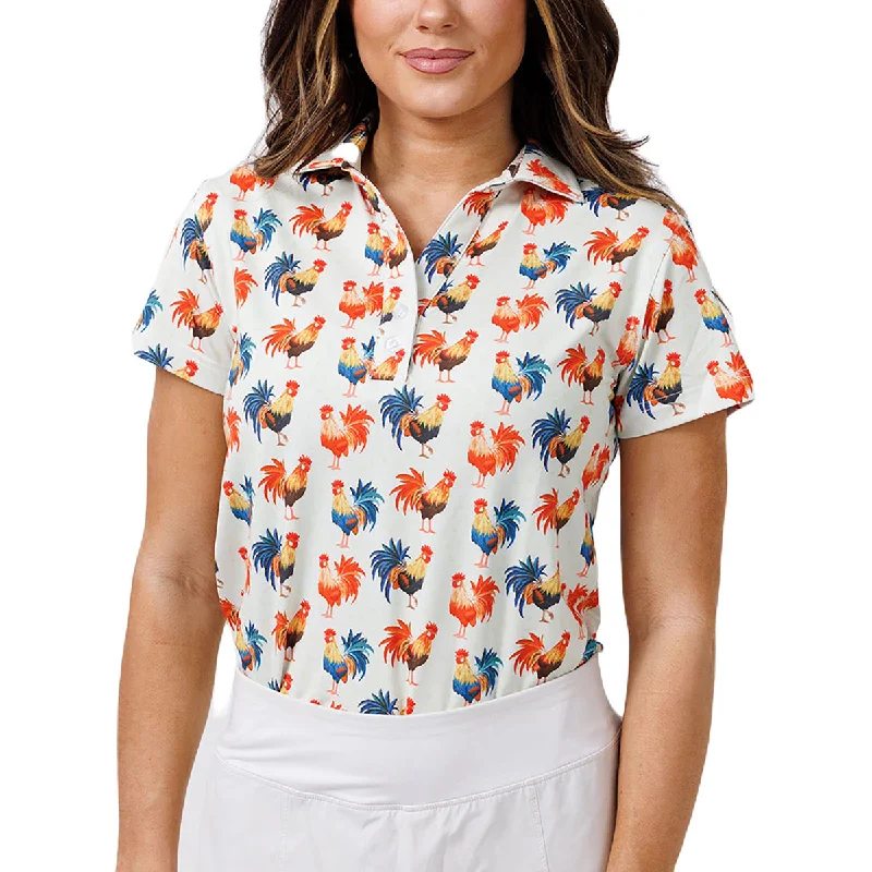 Affordable Women's Clothing Sale Online Waggle Women's Cocky Rooster Polo