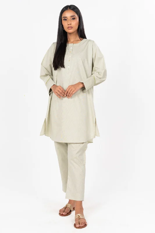 Women's Formal Event Attire Stitched - 2 Pc Dyed Lawn Outfit