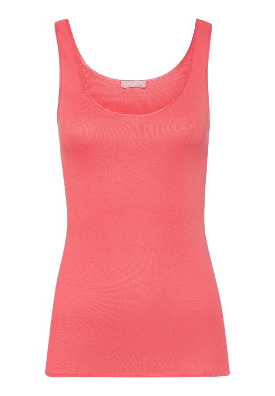 Relaxed Style Cotton Seamless Round Neck Cotton Tank Top | Porcelain Rose 71604-2309