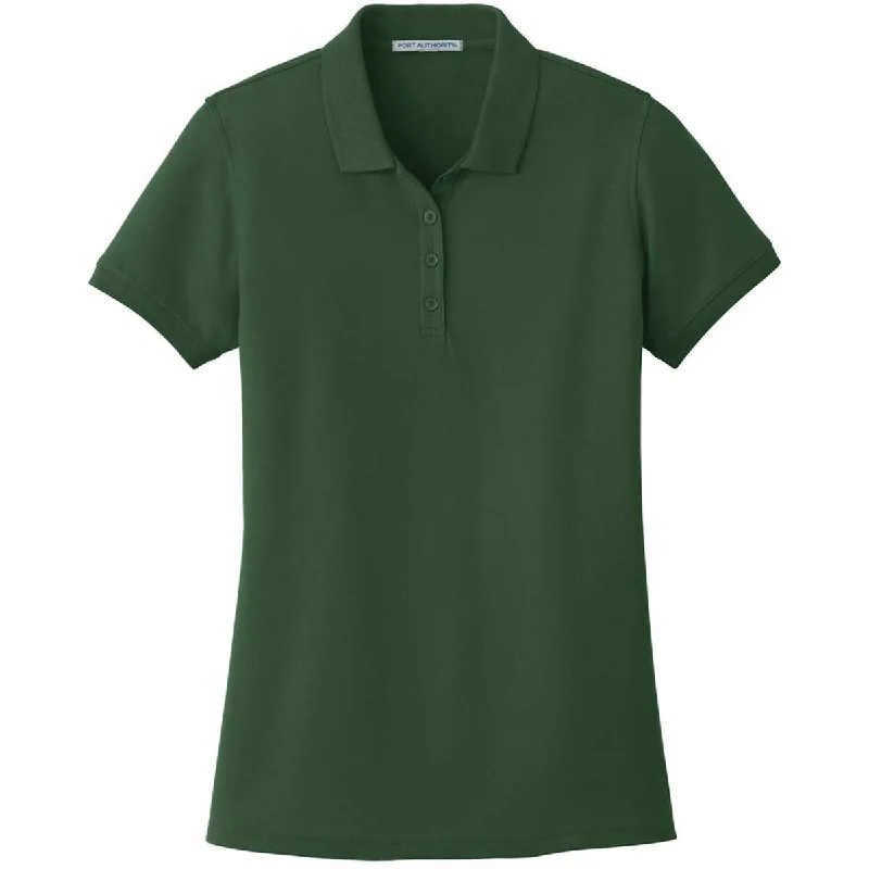 Graceful Fashion Port Authority Women's Deep Forest Green Core Classic Pique Polo