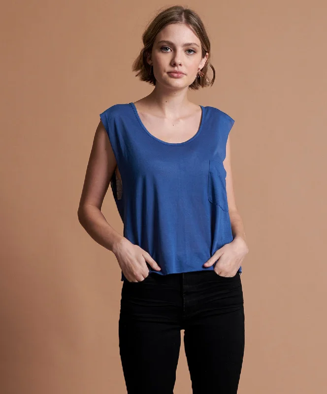 Relaxed Fashion Farrah Tee - Indigo