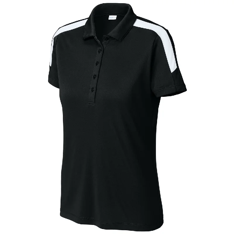 Charming Women's Holiday Apparel Sport-Tek Women's Black/ White Competitor United Polo