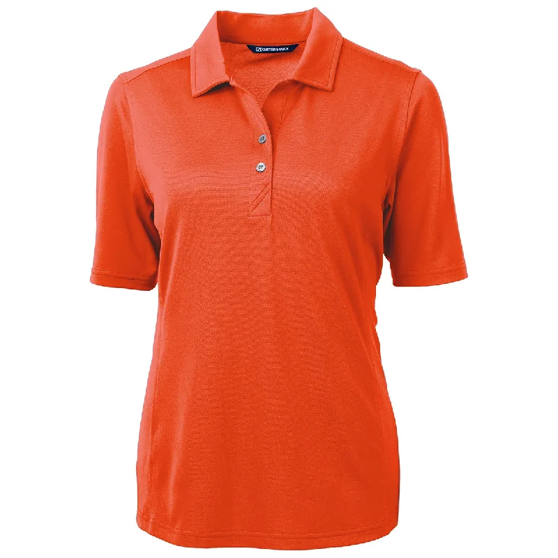 Women's Stylish Vacation Attire Cutter & Buck Women's College Orange Virtue Eco Pique Recycled Polo