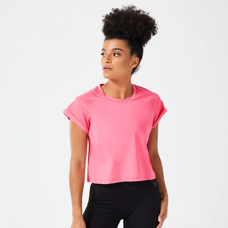 Festival Fashion Code Boxy Tee - Hot Pink