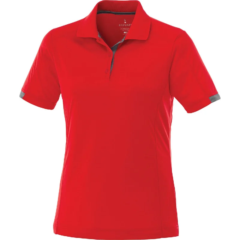 Sale For Women Elevate Women's Red Kiso Short Sleeve Polo