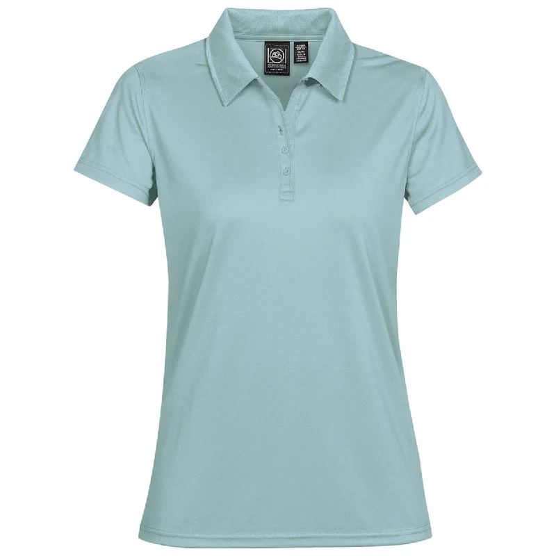 Vibrant Femme Fashion Stormtech Women's Ice Blue Eclipse H2X-Dry Pique Polo