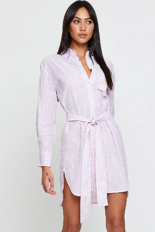 Flash Sale Online Stripe Oversized Shirts Long Sleeve