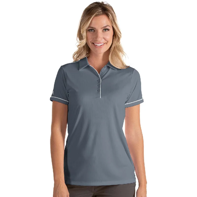 Modern Casual Clothing Antigua Women's Steel/White Salute Polo