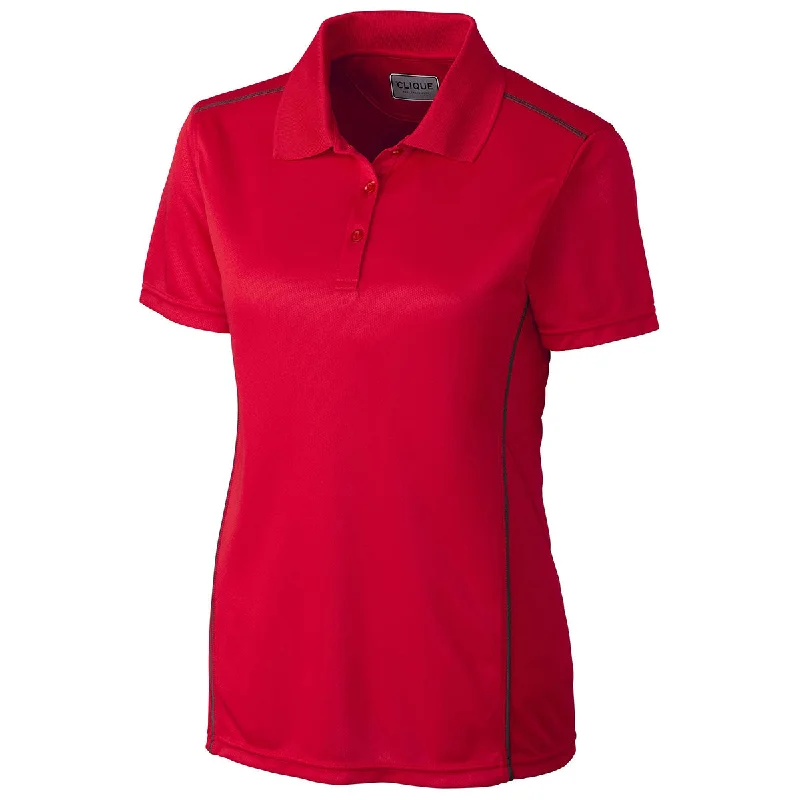 Stylish Women's Outerwear Apparel Clique Women's Red Ice Sport Polo