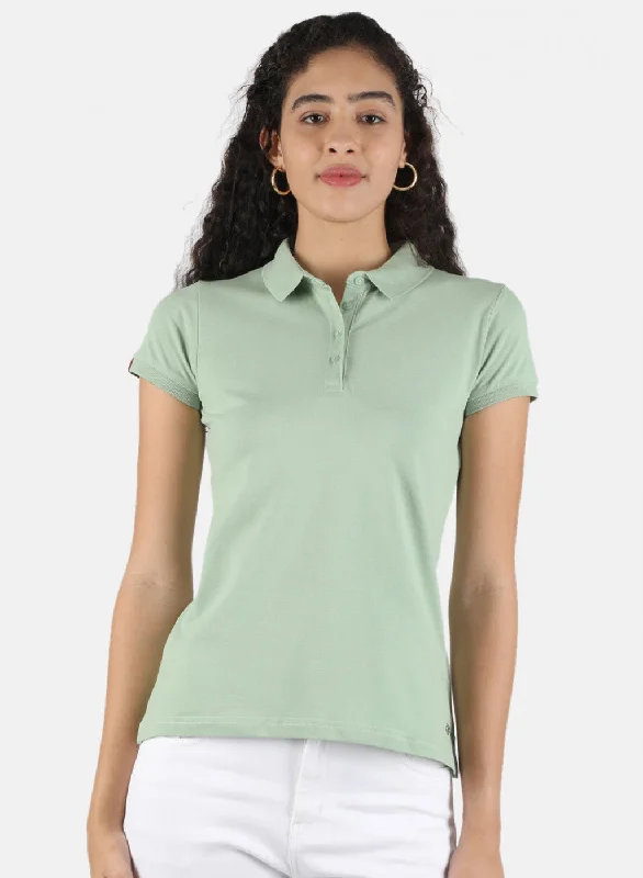 Online Boutique Clothing Women Green Plain T-Shirt