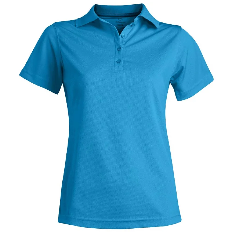 Urban Femme Streetwear Edwards Women's Marina Blue Hi-Performance Mesh Short Sleeve Polo