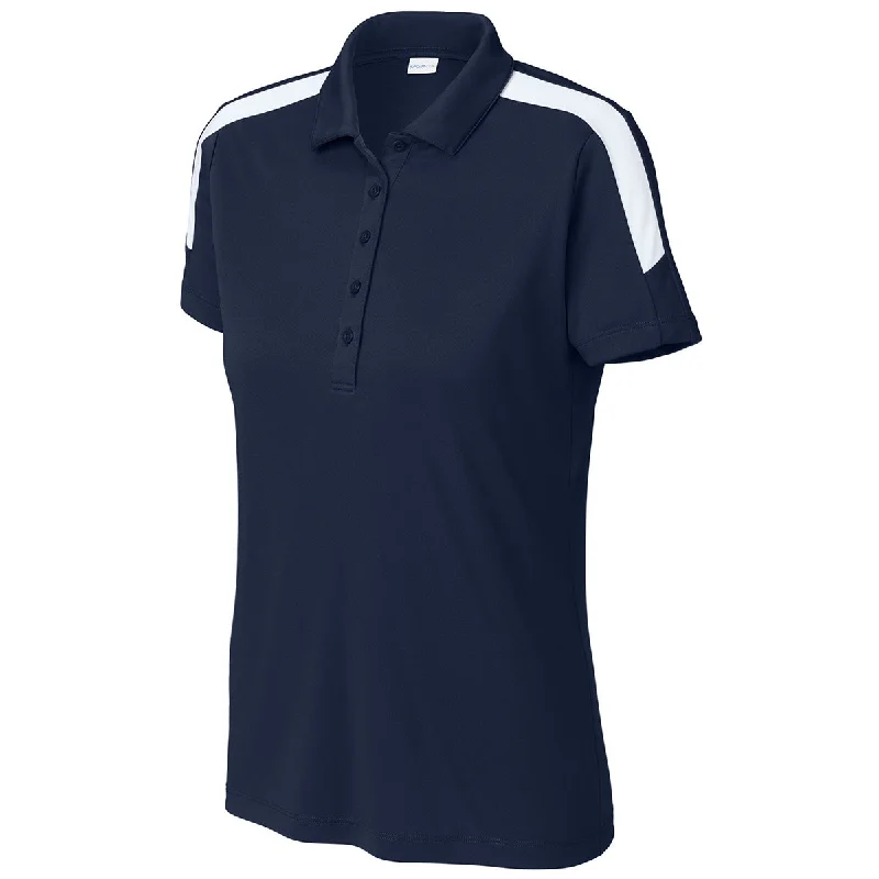 Sustainable Women's Apparel Sport-Tek Women's True Navy/ White Competitor United Polo