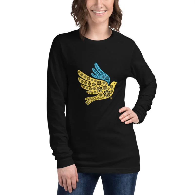 Premium Fabrics Stand with Ukraine Unisex Long Sleeve Tee