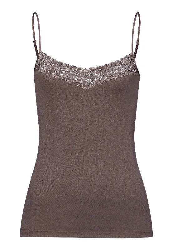 Trendy Women's Apparel for All Seasons Moments V-Neck Cotton Camisole | Stonewash 71485-2756