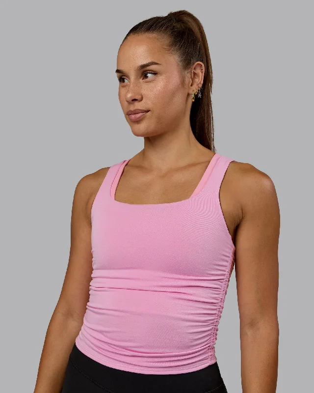 Online Boutiques Best Ignite Scrunch Side Tank - Bubblegum