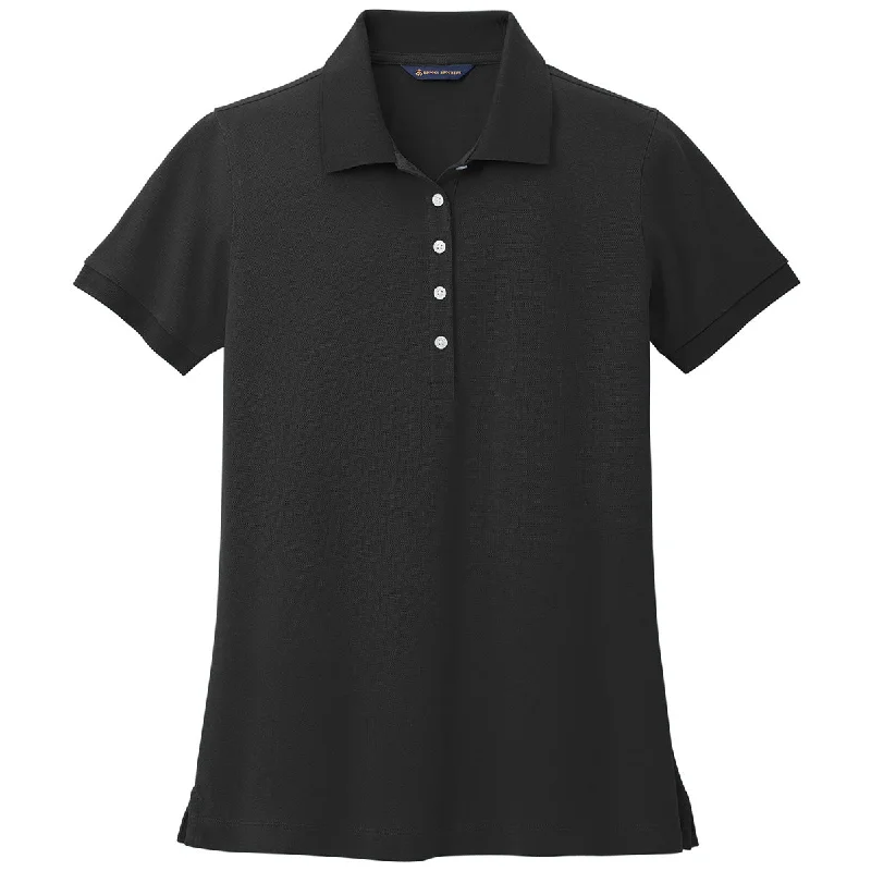 Exclusive Women's Fashion Collection Brooks Brothers Women's Deep Black Pima Cotton Pique Polo