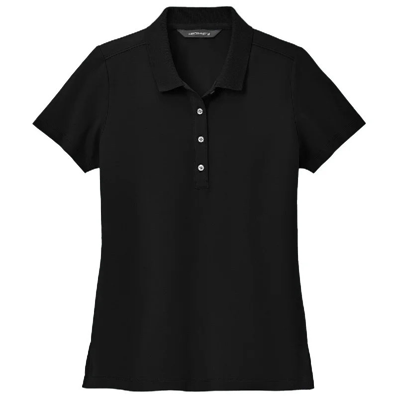 Casual and Comfortable Outfits Mercer+Mettle Women's Deep Black Stretch Pique Polo