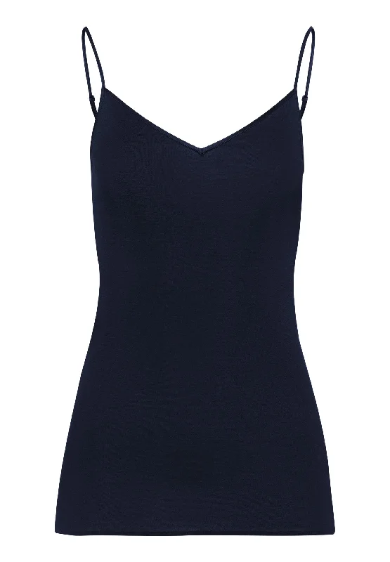 Clothing Brands Cotton Seamless V-Neck Cotton Camisole | Deep Navy 71601-1610