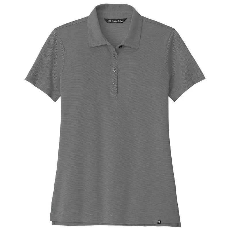 Stylish Dresses for Women TravisMathew Women's Dark Grey Heather Sunnyvale Polo