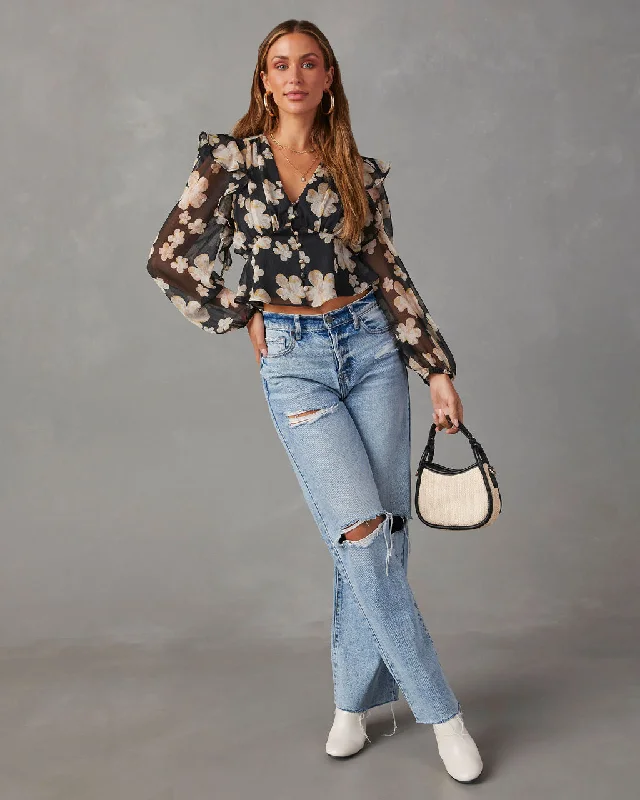 Minimalist Style Never Been Kissed Floral Blouse