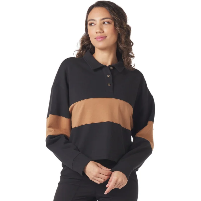 Big Savings Glyder Women's Black/Almond Lounge Skimmer Polo