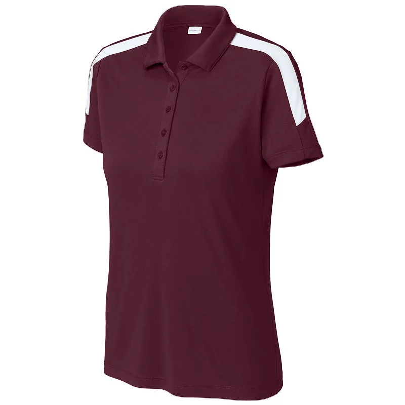 Women's Resort Apparel Sport-Tek Women's Maroon/ White Competitor United Polo