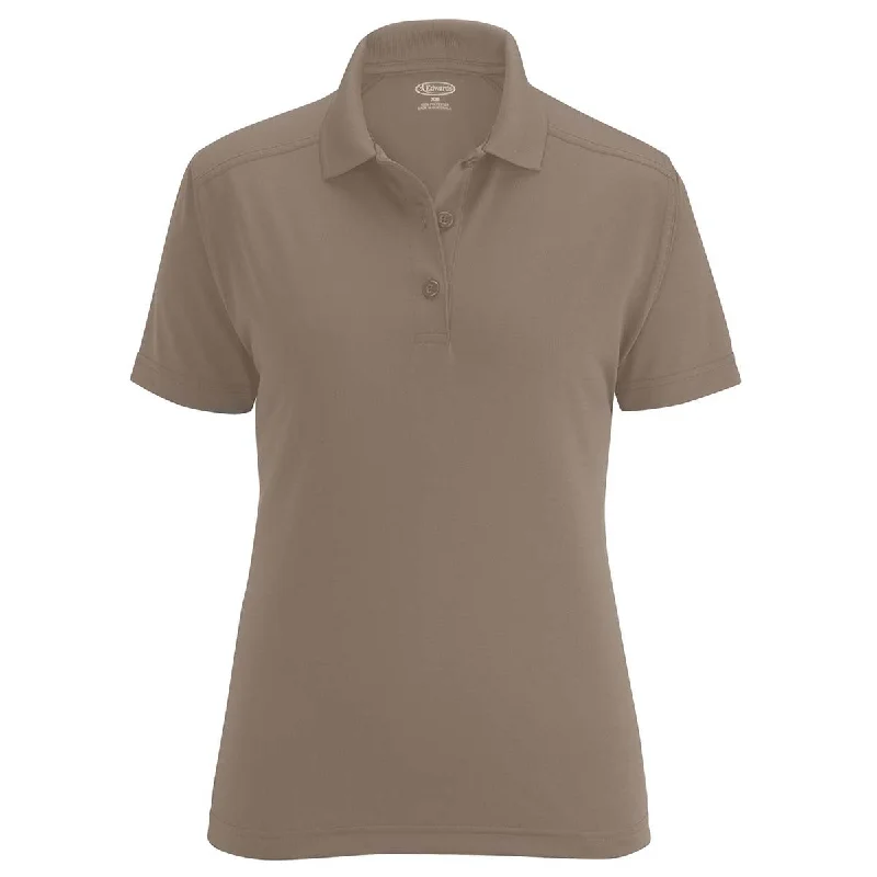 Premium Style Edwards Women's Silver Tan Snag-Proof Short Sleeve Polo