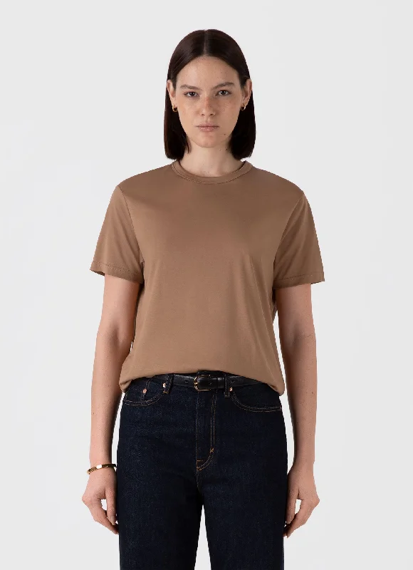 Women's Evening Wear for Special Occasions Women's Relaxed Fit T-shirt in Almond