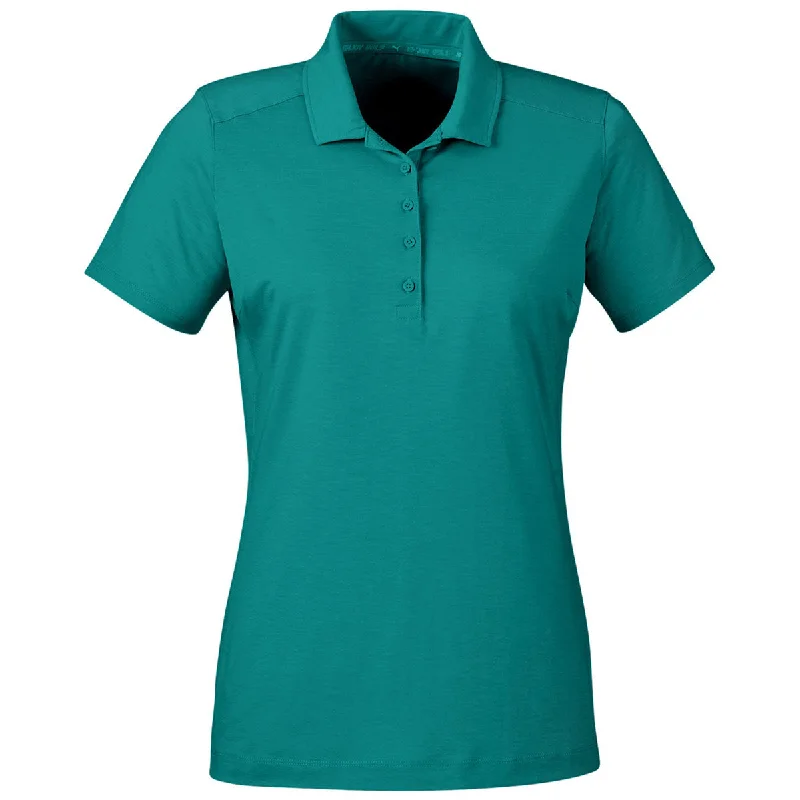 Comfortable Outfit For Women Puma Golf Women's Green Lagoon Bandon Polo