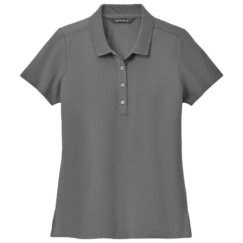 Stylish Loungewear for Women Mercer+Mettle Women's Storm Grey Stretch Pique Polo