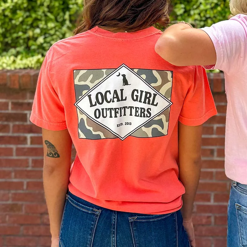 Women's Occasion Wear Apparel Local Girl Founders Flag Short Sleeve T-Shirt