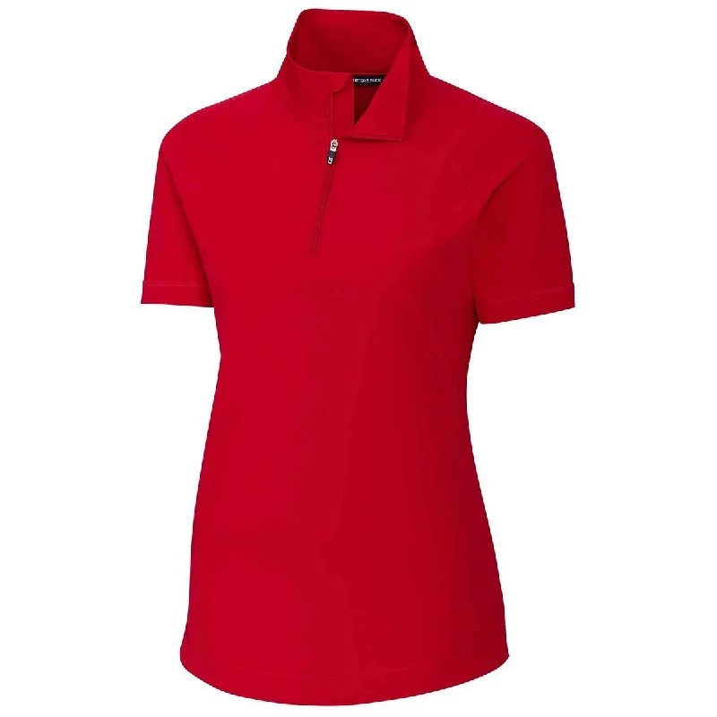 Women's Functional Outdoor Garments Cutter & Buck Women's Red Response Half Zip