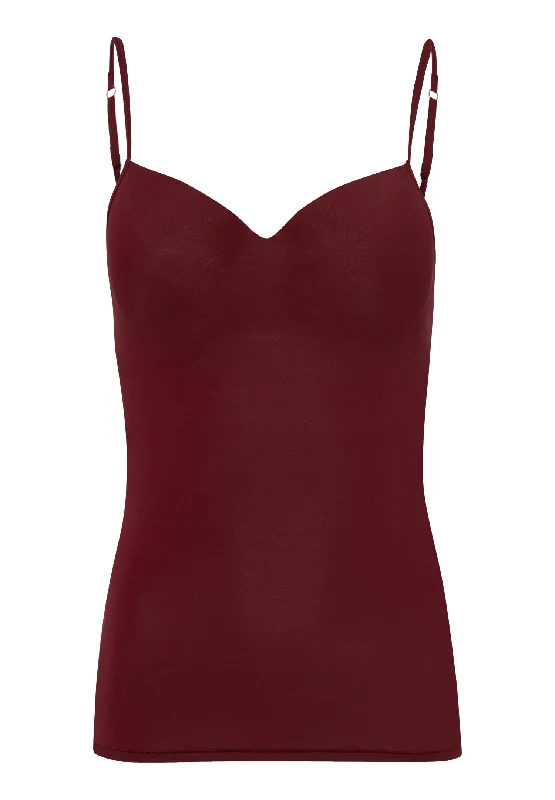 Sale On Clothing Allure Padded Bra Camisole | Dark Burgundy 71462-2990