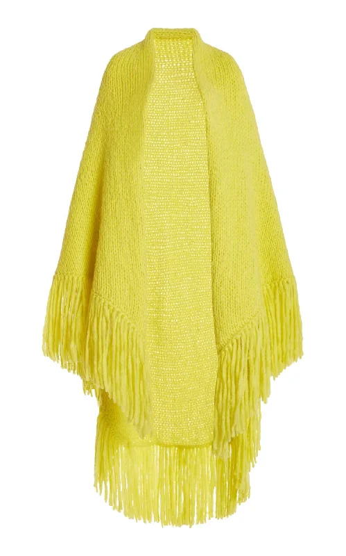 Sophisticated Style Lauren Knit Wrap in Citrine Welfat Cashmere