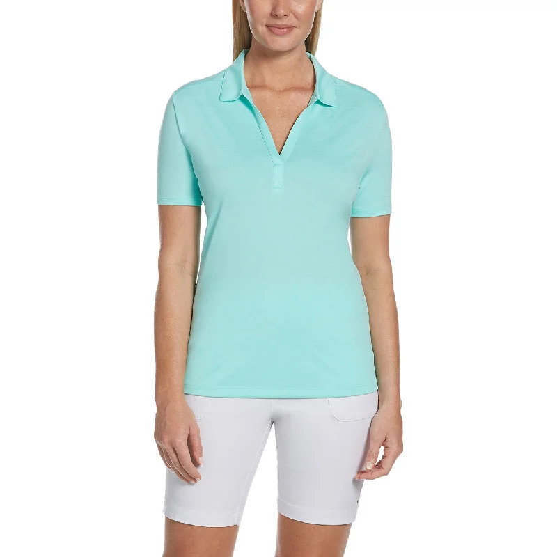 Sustainable Women's Apparel Callaway Women's Aruba Blue Broken Stripe Polo