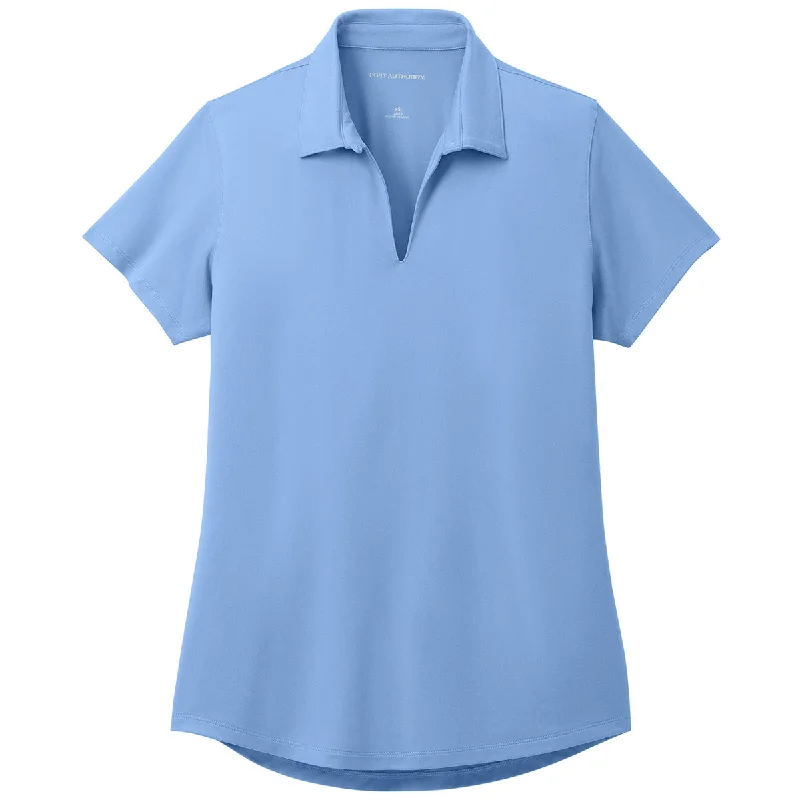 Seasonal Trends Port Authority Women's Swiss Blue City Stretch Polo