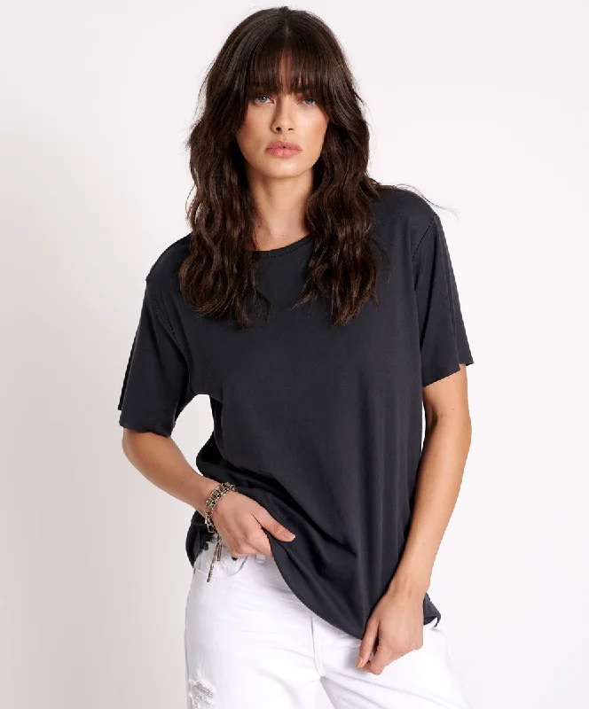 Women's Stylish Casual Garments BLACK STONE RIBBED UNISEX TEE