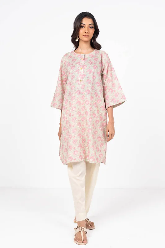 Chic Women's Outfit Stitched - Printed Cambric Kurti