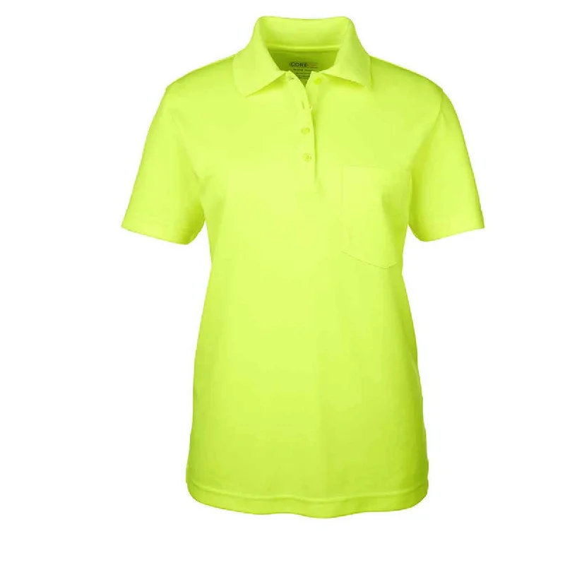 Trendy Online Boutiques Core 365 Women's Safety Yellow Origin Performance Pique Polo with Pocket