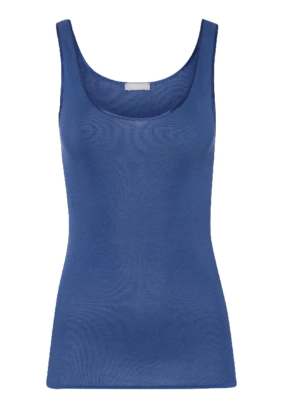 Fashion Forward Cotton Seamless Round Neck Cotton Tank Top | True Navy 71604-2604