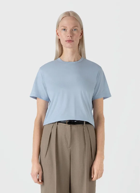 Affordable Women's Clothing Sale Online Women's Relaxed Fit T-shirt in Blue Mist